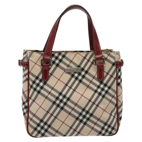 Burberry Nova Check Beige Canvas Handbag (Pre-Owned) - Picture 1 of 16